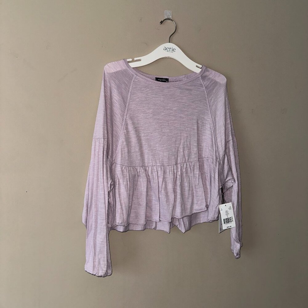 Dry Goods Originality Long Sleeve Peplum Top